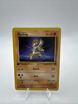 Pokemon TCG 1st Edition 59/82 Machop Regular Common LP - Image 1