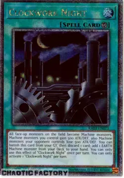 YUGIOH RA03-EN071 Clockwork Night Quarter Century Secret Rare 1st Edition NM - Image 1