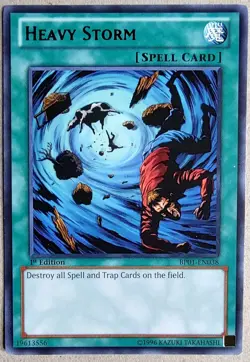 Heavy Storm - Yu-Gi-Oh! - BP01-EN038 - 1st Ed. - Rare - NM - Free Shipping - Image 1