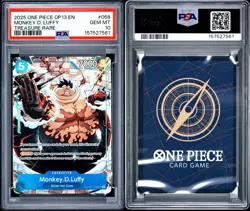 One Piece Monkey D. Luffy Sequential Treasure Rare PSA 10 Gem Mint Op08, Op13 - Image 5
