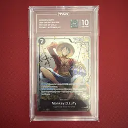 One Piece Monkey D. Luffy P-075 English Promo Tin Set Vol 2 Tag 10 (not psa) - Image 1