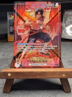 Portgas D Ace OP16-001 Leader Alternate Art The Time of Battle One PIece English - Image 1