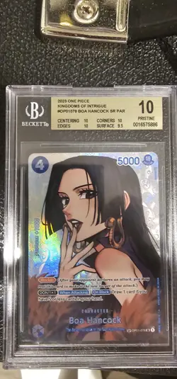 2023 One Piece Kingdoms Of Intrigue Boa Hancock Sp BGS 10 English OP01-078 OP04 - Image 1