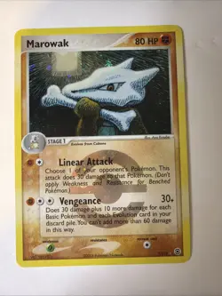 Pokemon Marowak 7/112 FireRed & LeafGreen Reverse Holo Rare Rare Card - Image 1