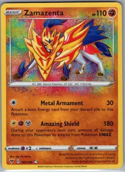 Zamazenta 102/185 SWSH04: Vivid Voltage - Pokemon Card - NM - Image 1