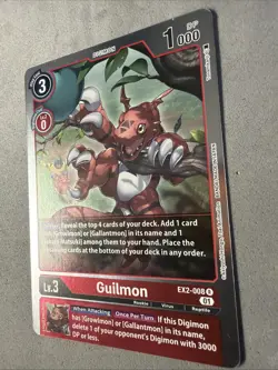 Digimon TCG * Guilmon EX2-008 Rare * Digital Hazard * NM Card - Image 2