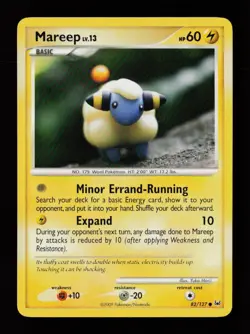 Mareep 82/127 Common Yuka Morii Platinum Pokemon Cards - Image 1