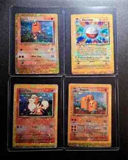 Vintage Pokemon GOLD Vending Machine Sticker Cards holofoil WOTC Base Set - Image 2