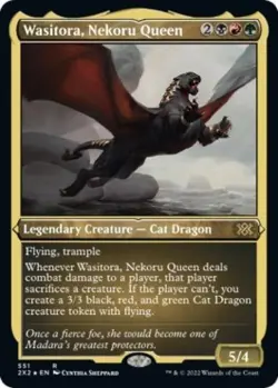 Wasitora, Nekoru Queen (Foil Etched) -Foil Light Play MTG Double Masters 2022 - Image 1