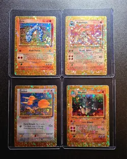 Vintage Pokemon GOLD Vending Machine Sticker Cards WOTC 8 cards lot HOLO - Image 2