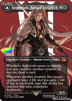 Sephiroth, Fabled SOLDIER (Borderless) (Surge Foil) EN [FIN - 527] - NM TCG MTG - Image 1