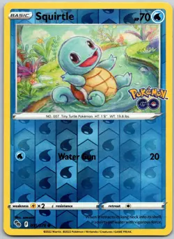 Squirtle 015/078 Reverse Holo Common Pokemon GO Near Mint - Image 1