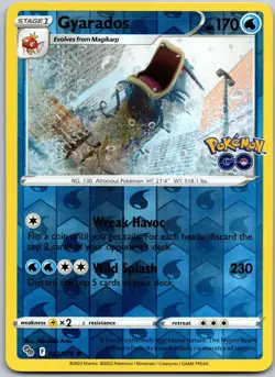 Gyarados 022/078 Reverse Holo Rare Pokemon GO Near Mint - Image 1