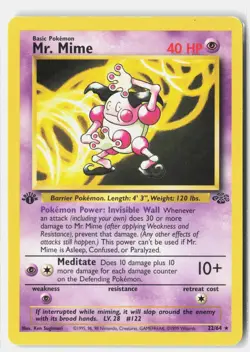 Mr. Mime 22/64 Rare Jungle Pokemon 1st Edition Moderately Played Ken Sugimori - Image 1
