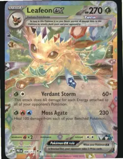 Leafeon ex 006/131 Double Rare Prismatic Evolutions Pokemon Holo Near Mint - Image 1