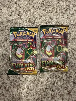 Pokemon TCG Sword & Shield Evolving Skies Booster Pack Sealed Lot Of 2 - Image 1