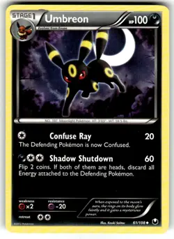 Umbreon 61/108 Uncommon Dark Explorers Pokemon Near Mint - Image 1