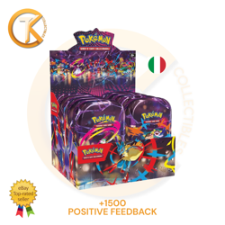 Pokemon Mini Tin da collezione Megaeroi 10 pz Display ITA Megaevoluzione - Image 1