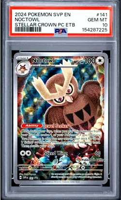 Pokemon Center Promo Noctowl 141 PSA 10 - Image 1