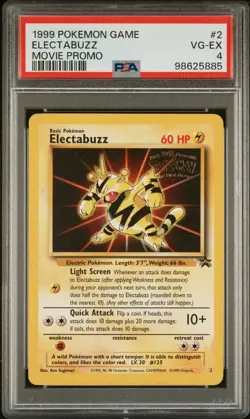 Pokemon PSA 4 1999 Movie Promo Electabuzz Black Star - Image 1