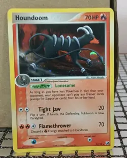 Pokemon 2005 Houndoom 7/115 Unseen Forces Holo - Image 1