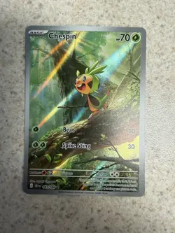 Chespin 87/86 Illustration Rare Pokemon Chaos Rising ME04 NM - Image 1