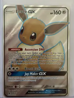 Pokemon TCG Eevee GX Promo Holo SM242 SM Basic 160 HP English aky CG Works - Image 1