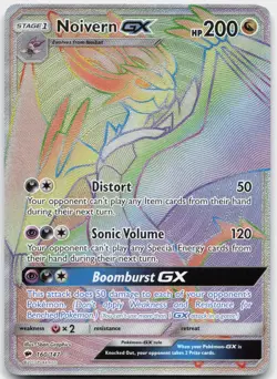 Noivern GX 160/147 Rainbow Rare Burning Shadows Pokemon Lightly Played - Image 1