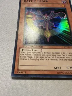 Yu-Gi-Oh Battle Fader CT07-EN009 Super Rare Limited Edition Heavy Play A - Image 5