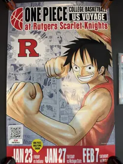 PSA 10 One Piece Promo Card Monkey D. Luffy US College Basketball Voyage+Poster - Image 4