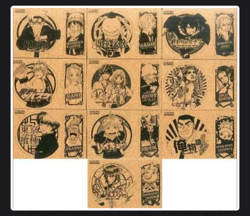 PREORDER Complete Set One Piece x Jump All Star Natsucomi 2014 Cork Coasters - Image 1