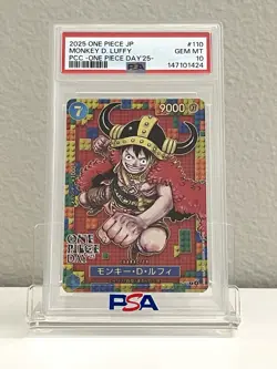 PSA 10 Sequential Luffy ONE PIECE Day 2025 P-110 DON PROMO 2 Card Set JPN - Image 3