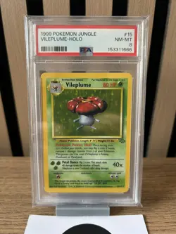 PSA 8 Vileplume 15/64 Jungle Set Pokemon Card MINT - Image 3