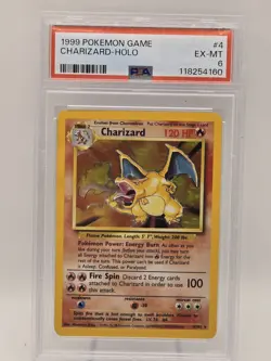 Pokemon Base Set Charizard Holo Rare Card 4/102 PSA 6 🔥📈 - Image 1