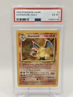 Pokemon Base Set Charizard Holo Rare Card 4/102 PSA 6 🔥📈 - Image 2