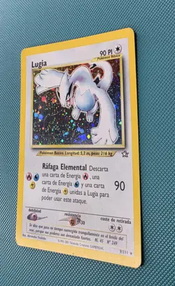 Spanish Lugia 9/111 Holo Rare Neo Genesis Wotc 2000 Pokemon Card MP - Image 4