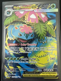 Pokemon TCG Mega Venusaur EX Evolutions Holo Full Art Ultra Rare Card 155/132 NM - Image 1