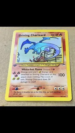 Work of art by a fan of Charizard Shinning Charizard 107/105 1st Edition - Image 3