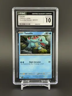 CGC 10 GEM MINT Miscellaneous Cards & Products #041/217 Totodile (Cosmos Holo) - Image 1