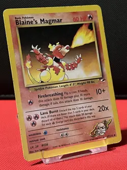 Pokemon TCG Blaine's Magmar Gym Heroes Regular Card 037/132 - Image 1