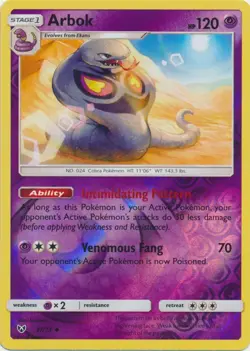 Arbok 37/73 Reverse Holo Shining Legends Pokemon Card NM - Image 1