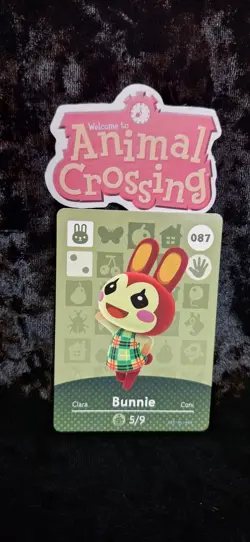 Animal Crossing Nintendo Amiibo Card Bunnie #087 Regular Card Stock Authentic - Image 1