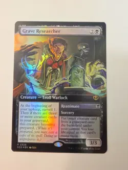 Grave Researcher - MTG - Extended Art - Secrets of Strixhaven - #325 - NM - Foil - Image 1