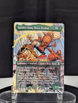 MTG Spider-Ham Peter Porker BORDERLESS NM Marvel Spider-Man SPM Non-Foil - Image 1