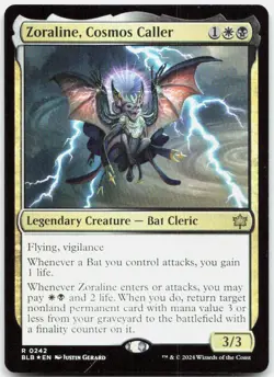 Zoraline, Cosmos Caller 242 Rare Bloomburrow Magic: The Gathering Foil Near Mint - Image 1