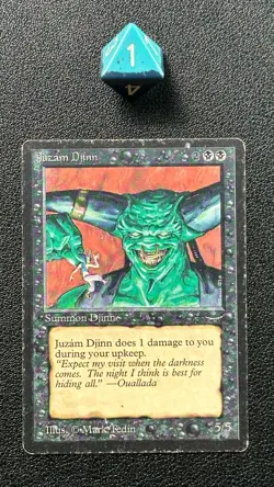 MTG Juzam Djinn Arabian Nights English Heavily Played - Image 1
