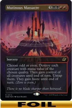 Mutinous Massacre ** FOIL BORDERLESS ** Edge of Eternities - NM MTG - Image 1