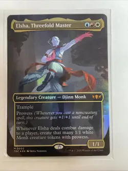 Elsha, Threefold Master Foil Borderless Tarkir: Dragonstorm #2 Mythic - Image 1