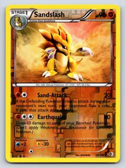Sandslash 79/149 Uncommon Boundaries Crossed Pokemon Reverse Holo Lightly Played - Image 1