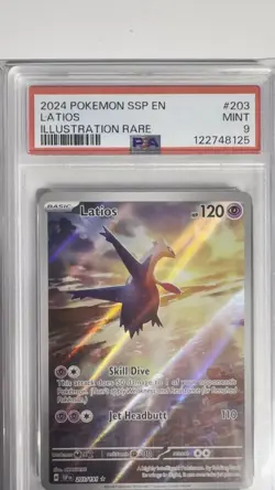 2024 POKEMON SSP EN-SURGING SPARKS ILLUSTRATION RARE #203 LATIOS PSA 10 - Image 2